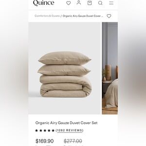 Quince Organic Airy Gauze Duvet Cover Set